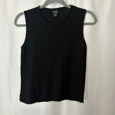 Vintage Eileen Fisher Womens XS Black Shell Tank Top Wool Minimalist Basic - Image 1 of 4