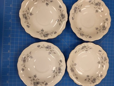 Johann Haviland Baviera Alemania Platillos Diseño Floral Set 4 China Fina Foto 1 de 4
