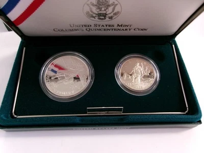 1992 Columbus Quincentenary Two Coin Proof Set - Image 1 of 4