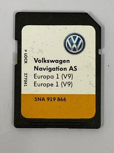 VW VOLKSWAGEN SAT NAV NAVIGATION AS SD V9 EUROPA UK & IRE 5NA919866 - Picture 1 of 1