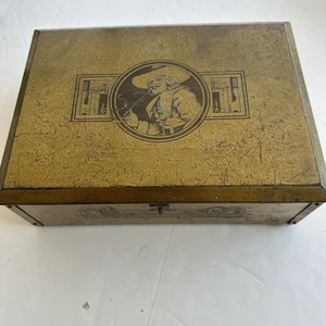 Humidor per sigari vuoto vintage inciso ottone grammi Allentown PA 10,5x7,5 - Foto 1 di 9