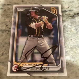 2024 Topps Bowman 2nd year paper #BD-140 Ethan Salas Padres signed auto IP - Picture 1 of 3