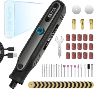 Mini Cordless Rotary Tool 4V, 5-Speed Rotary Tool Kit with 69 Accessories, Power - Picture 1 of 12