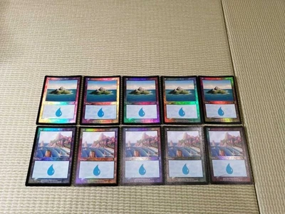 MTG Japanese Foil Island Land Card Set 5 Pieces x 2 Free Shipping - Image 1 of 2