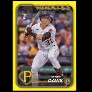 2024 Topps #295 Henry Davis Rookie RC Yellow Parallel SP Pittsburgh Pirates - Picture 1 of 2