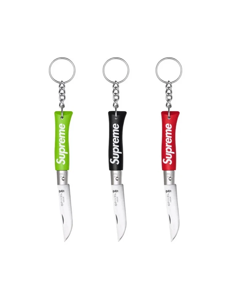 *IN-HAND* Supreme Opinel No. 4 Keychain Pocket Knife (Set of 3 colors) - Image 1 of 4