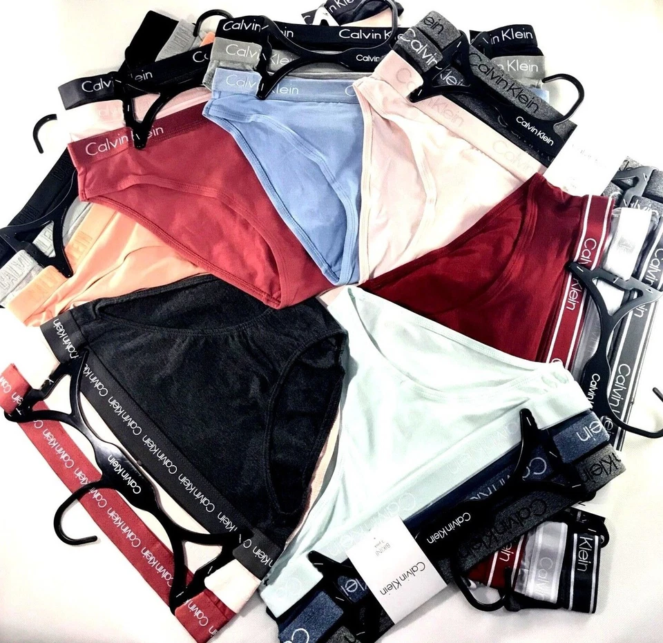 Bragas de bikini para mujer Calvin Klein - Algodón o poliéster - Paquete de 3 - ¡Elige tu conjunto! Foto 1 de 1