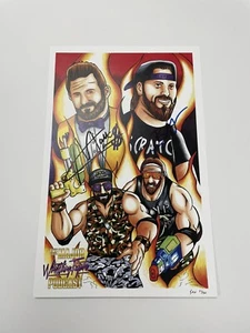 Major Wrestling Figur Podcast Mwfp 11x17 handsignierter Druck Cardona Myers #11/50 - Bild 1 von 7