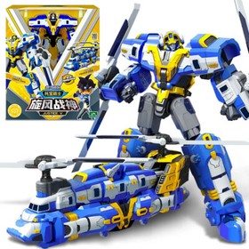 Tobot V TWIN BLADE/ JUSTICE V Transformer Season5 Helicopter Robot Figure Toy