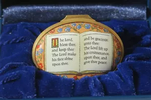 Halcyon Days Emaille Herr segne Moses Bibel Schmuckschatulle, verpackt - Bild 1 von 4