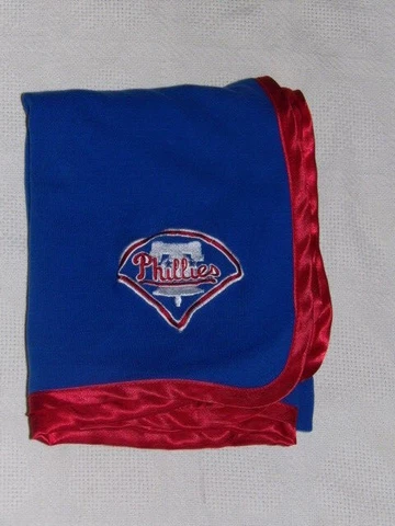 MLB Philadelphia Phillies Infant Baby 30" X 40" Receiving Blankets EUC Cover
