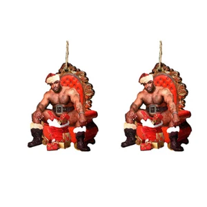2 Stck. Weihnachtsmanngeschenk Meme Ein festliches Mr. Wood Meme lustig Weihnachtsschmuck Dekoration - Bild 1 von 6