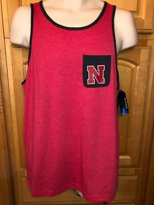 NWT NCAA Colosseum Mens NEBRASKA CORNHUSKERS Red Tank Top w/Pocket, Sz XL - Image 1 of 3