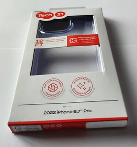 NEW Original Tech21 EVO CLEAR Case for Apple iPhone 14 Pro Max 6.7" in Retail Pk - Picture 1 of 3