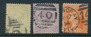 VICTORIA, Barred Numeral Postmarks Nos. 5, 40, 149 - Picture 1 of 1