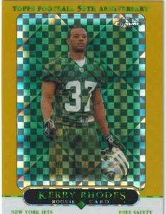 Kerry Rhodes 2005 Topps Gold X-Fractor 50th Anniversary /399 (RC) #259 NY Jets - Picture 1 of 2