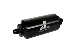 -OPEN BOX-Aeromotive 12390 Inline Fuel Filter 238 Micron Stainless Steel 6AN Blk - Picture 1 of 4