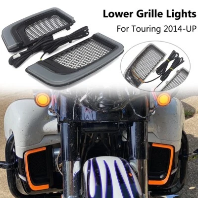 For Harley Ultra Limited FLHTK 2015-2020 Lower Grills Turn Signal LED Light - Image 1 of 4