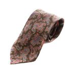 Atto Vannucci Firenze Regular Tie Paisley Pattern Silk Red Brown /An45