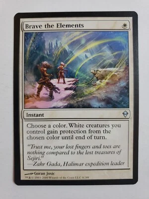 MTG Magic The Gathering Card Brave the Elements Instant White Zendikar  - Image 1 of 2