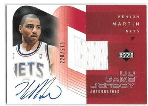 2002-03 Upper Deck UD Game Jerseys Autographs #AUKM AU-KM Kenyon Martin 220/275 - Picture 1 of 2