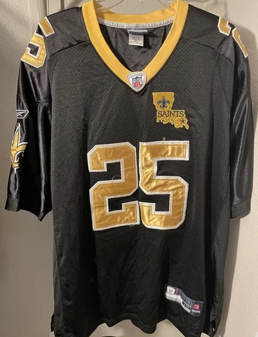 New Orleans Saints Reebok Size 48 Large Mens Stitched Jersey - # 25 Reggie Bush Cover