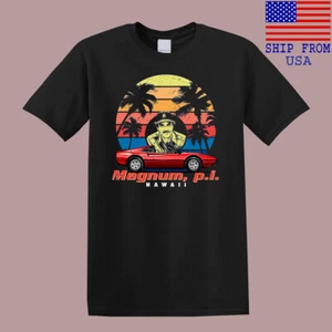 Magnum PI Hawaii Retro TV Show Men's Black T-Shirt Size S-5XL - Picture 1 of 1