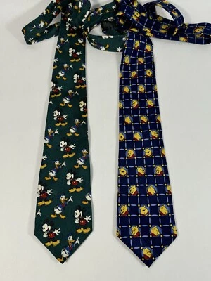 2 Corbatas Disney Mickey Mouse Pato Donald I Innie The Pooh. Excelente estado Foto 1 de 4