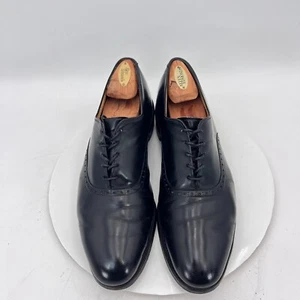 Allen Edmonds Danbury Men Size 11.5D Black Leather Brogue Oxford Dress Shoes - Picture 1 of 13