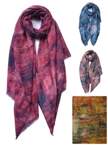 Ladies Painting Art Print Scarf Womens Scarves Shawl Wrap Stole 6732 - Picture 1 of 7