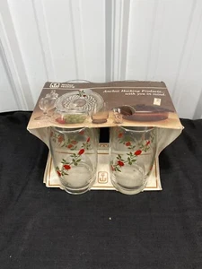 NEW Anchor Hocking Iced Tea Glasses ROSES 16.5 oz New In Box - Picture 1 of 8