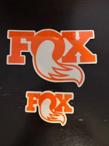 RACING STICKERS *Fox* Shocks Motocross Bike 2PC Sticker SET OFFROAD Racing JDM - Picture 1 of 2
