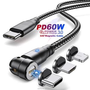 60 Watt Typ-C Magnet Schnell Ladekabel 3in1 Handy für iPhone Samsung iPad 60W - Bild 1 von 17