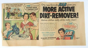 1963 Printwerbung Ausschnitt Fab Waschmittel Werbung - Bild 1 von 5