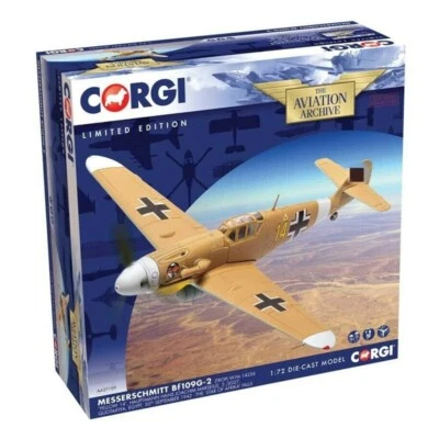 CORGI 1/72 AA27109 BF109G-2 (TROP) Yellow 14 Fighter Static Display Model - Image 1 of 4