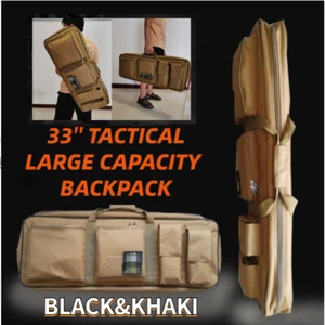 Tactical Backpack 33" Rifle Gun Shotgun Carrying Hunting Fishing Pouch Case New - Picture 1 of 13