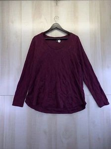 Simply Vera Wang Purple Texture Long Sleeve Top Womens Size L NWT-7390 - Picture 1 of 8