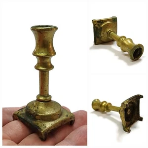 Mini candelabro judío de metal pequeño vintage Shabat Judaica 7,5 c" m - Imagen 1 de 15