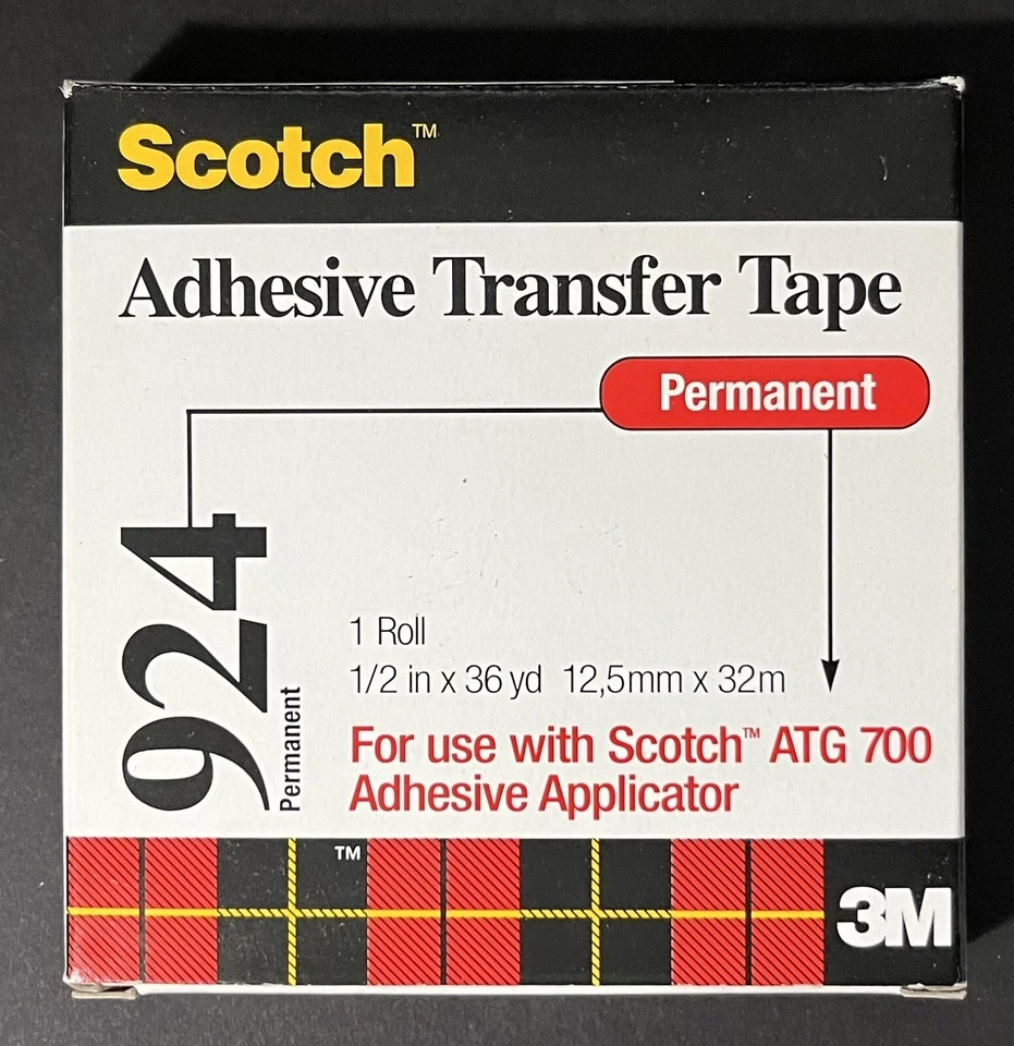 Scotch Adhesive Transfer Tape 1/2" Wide x 36yds 92412