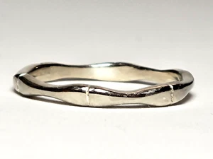 Sterling Silver (.925) Segmented Bamboo Ring, Size 5.75, EVP - Foto 1 di 17