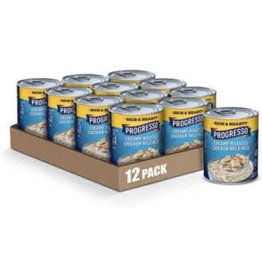 Progresso Rich & Hearty, Creamy Roasted Chicken Wild Rice Soup 12 Cans - Picture 1 of 1