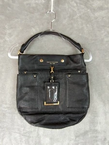 Bolso de Hombro Hobo Marc by Marc Jacobs Cuero Búfalo Negro Dorado Hardwear - Imagen 1 de 14