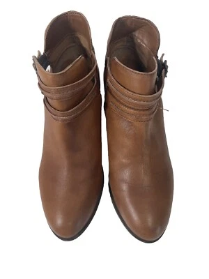 Botas de tornozelo femininas Diba marrom couro bonito clássico tamanho 8 - Imagem 1 de 4