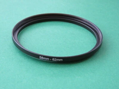 58mm-62mm Stepping Step Up Male-Female Lens Filter Ring Adapter 58mm-62mm  - Image 1 of 2