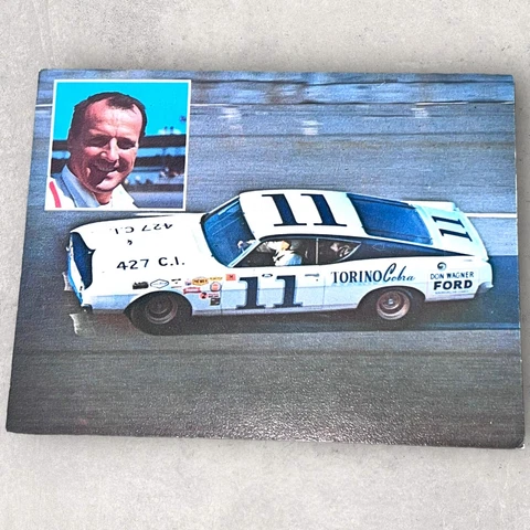 A J FOYT FORD TORINO COBRA #11 GRAND NATIONAL VINTAGE NASCAR 5x7 1969 postcard Cover