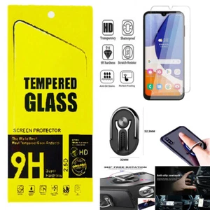 Soporte/protector de pantalla de vidrio templado para teléfono con soporte de montaje en automóvil Blu G72 Max - Imagen 1 de 10