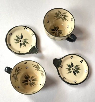 Temptations by Tara NOB Set of 2 Old World Grey (22 oz) Soup Mugs with Lids - Image 1 of 4