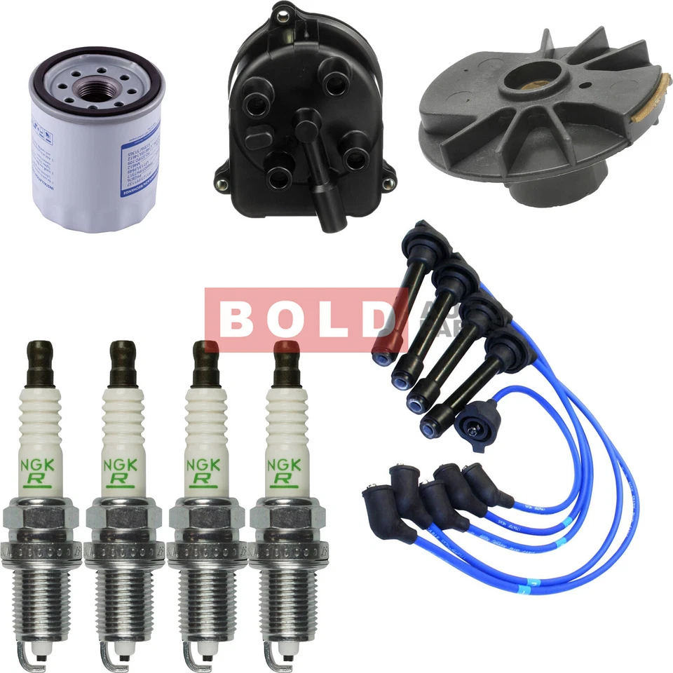 Kit de afinación de bujías de cables NGK de rotor de tapa de distribuidor OEM para Honda Prelude Foto 1 de 4