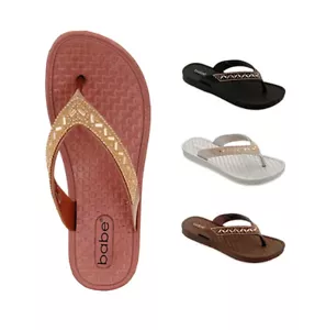 Womens Bling Thong Sandal Jade Rhinestone Slip-on Flip Flops - Picture 1 of 5