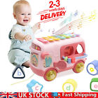 Baby Musical Bus Toys, Toddler Activity Cube with Lights & Sounds, Kids Toy Gift